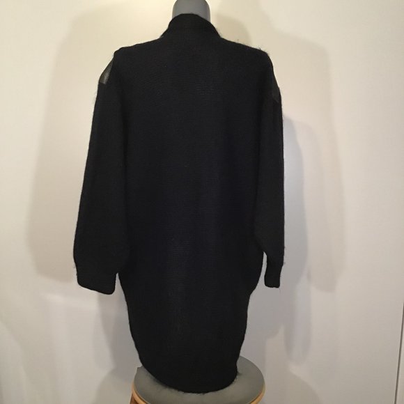 Lazio Boutique Mohair Knit Tapestry Detail Open Front Cardigan SIze L - Picture 4 of 13